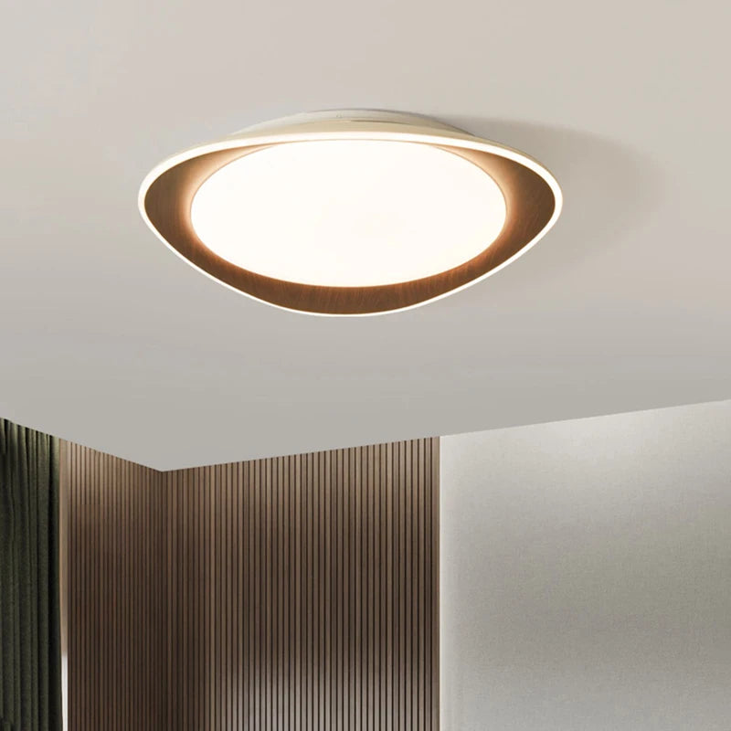 Plafonnier bois véritable chambre lumières LED décor à la maison pour salle d'étude cuisine salon - vue 6 sur 10