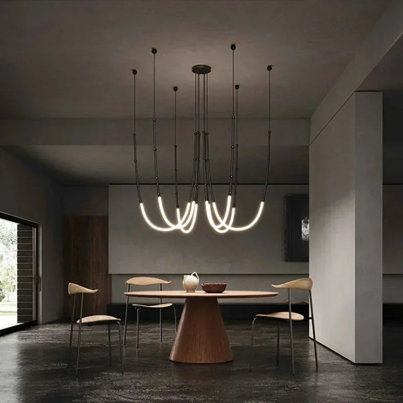 suspension led moderne pour décoration intérieure élégante et stylée - vue 3 sur 12