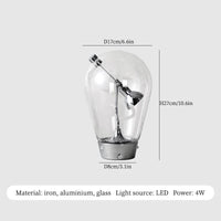 lampe de bureau vintage en verre style industriel tactile