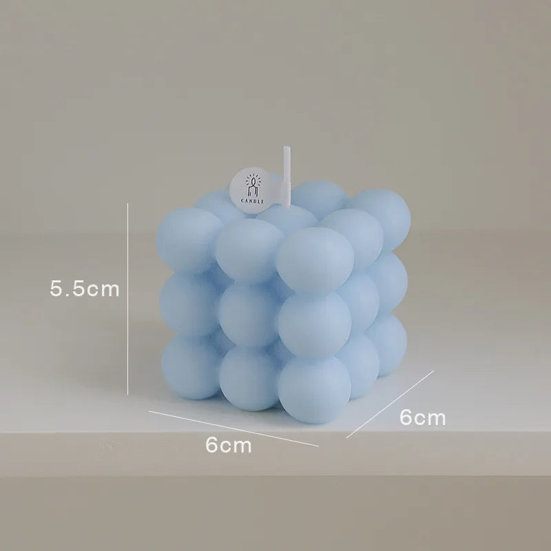 bougie cube parfumée à bulles en cire de soja artisanale - vue 10 sur 14