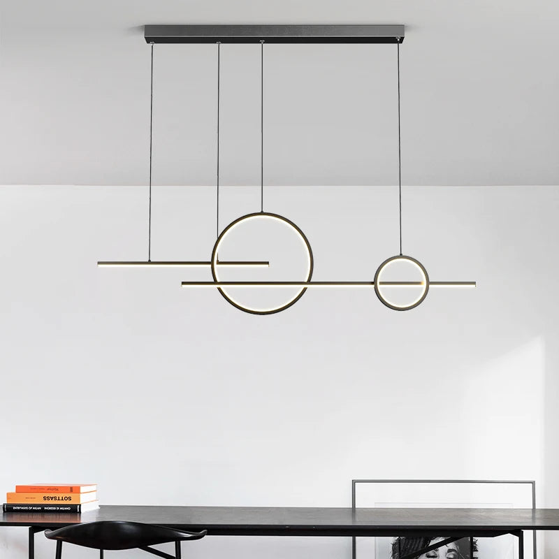 "qiyimei lampe suspension led pour bar et décoration intérieure" - vue 6 sur 10
