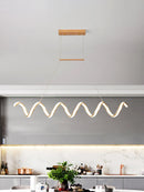 lustre postmoderne nordique en forme de vague pour intérieur