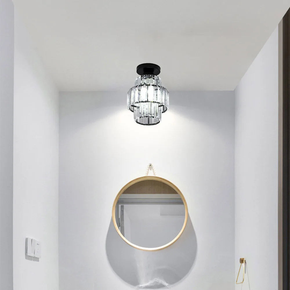 plafonnier en cristal k9 moderne pour décoration intérieure élégante - vue 4 sur 6