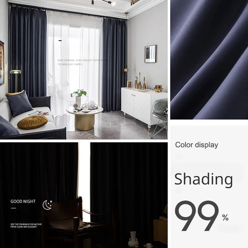 Rideau occultant épais style moderne minimaliste salon chambre