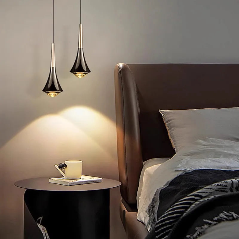 Suspension double lumière luxe plafond - vue 6 sur 7