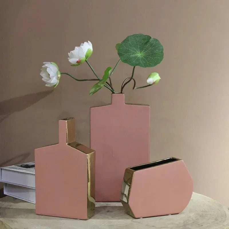 vase en céramique nordique pour fleurs séchées et décoration - vue 7 sur 9