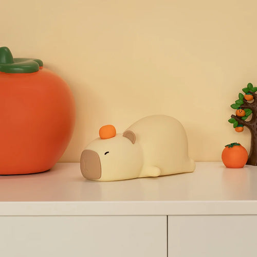 Lampe enfant dessin animé Silicone LED Capybara veilleuse USB Rechargeable gradation sommeil lampe de nuit pour chambre d'enfants décor cadeau d'anniversaire