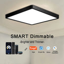 Tuya Smart LED plafonnier App commande vocale Alexa Google télécommande plafonniers carrés salon chambre éclairage