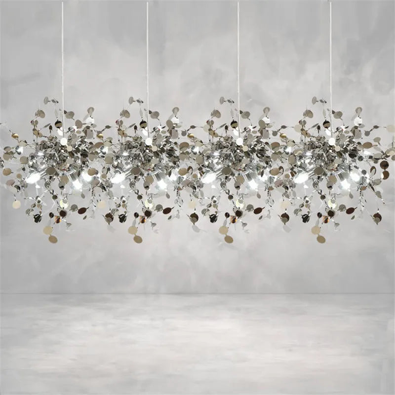 suspension design moderne en acier inoxydable pour intérieur