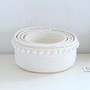 panier de rangement tissé portable pour jouets et bureau