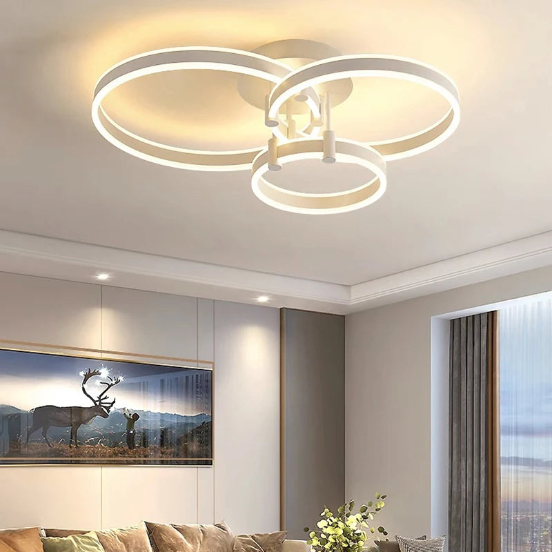 plafonnier Décoration nordique maison chambre décor lampes LED intelligentes pour salon éclairage intérieur lampara - vue 7 sur 18