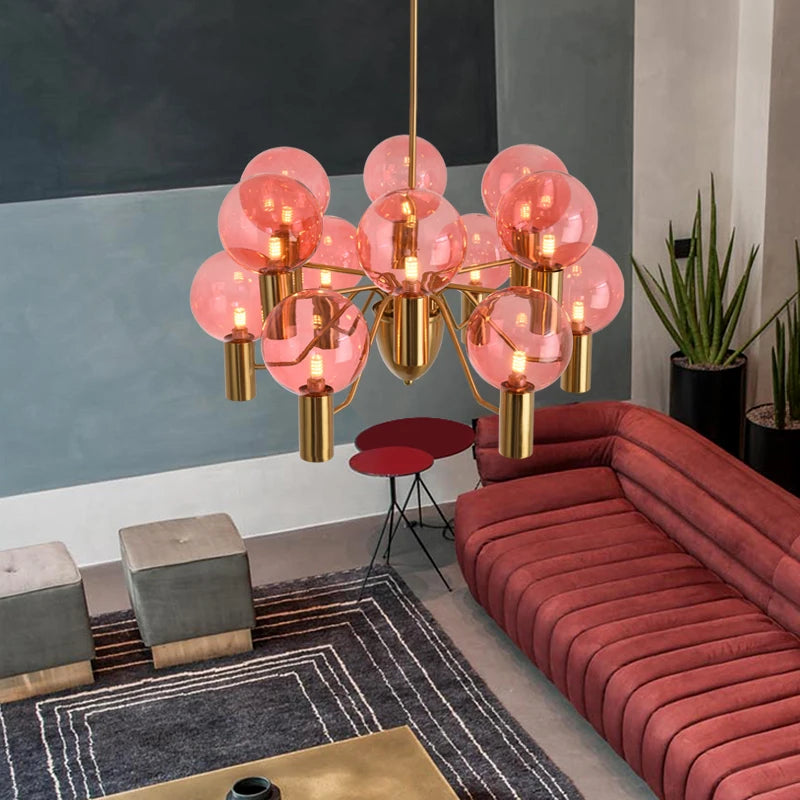 suspension design en verre pour décoration intérieure moderne - vue 4 sur 12