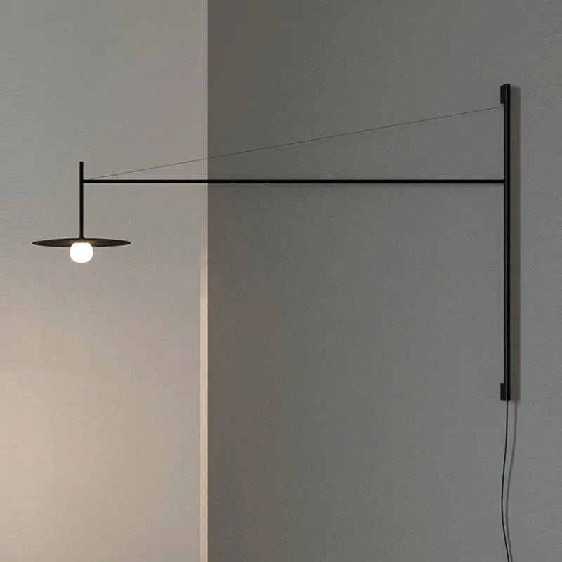 applique murale led nordique avec long bras à bascule - vue 7 sur 12