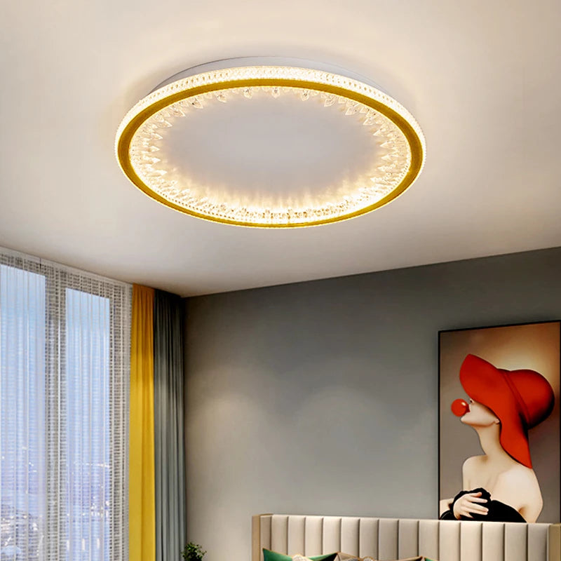 plafonnier moderne à leds avec télécommande design créatif intérieur - vue 7 sur 16