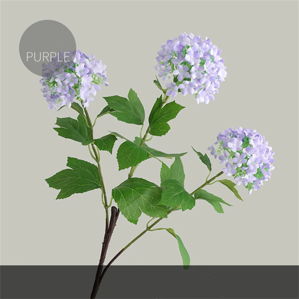 bouquet d'hortensias artificiels en soie pour décoration de mariage - vue 8 sur 13