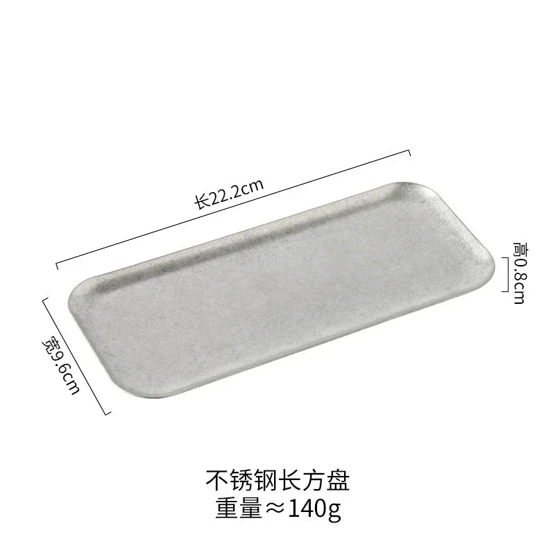 assiette plate inox style industriel vintage camping restaurant