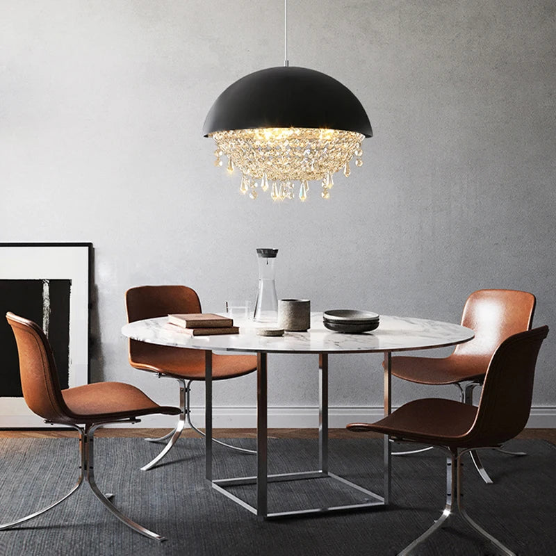 lustre suspendu en cristal de design créatif charmant