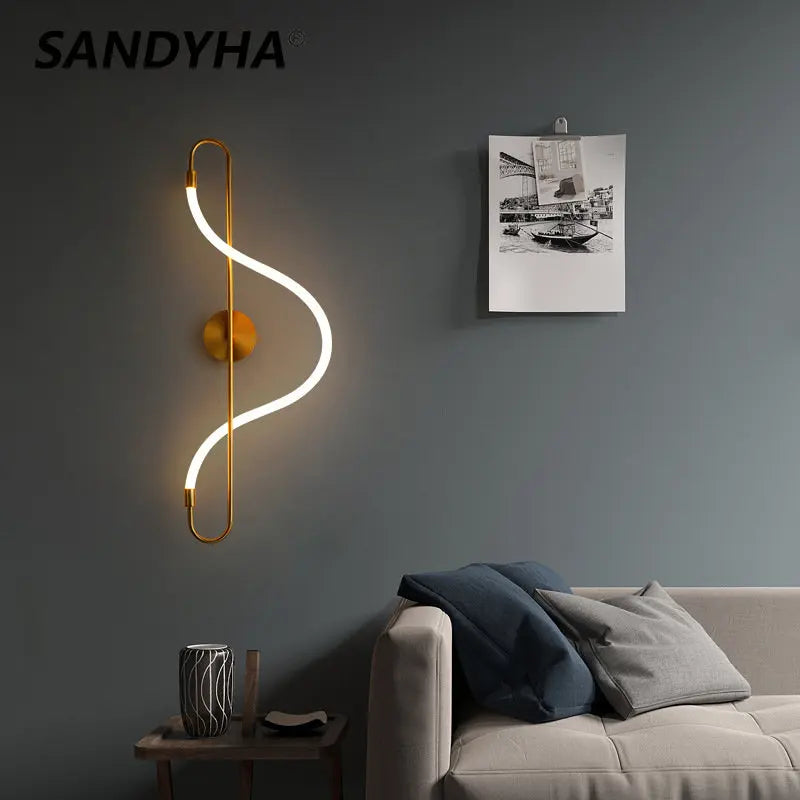 lustre nordique moderne doré brillant sandyha éclairage intérieur - vue 3 sur 19