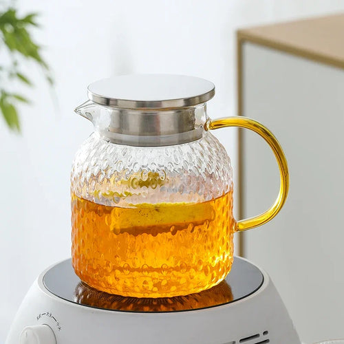 Bouilloire verre transparent résistante chaleur boissons froides poignée
