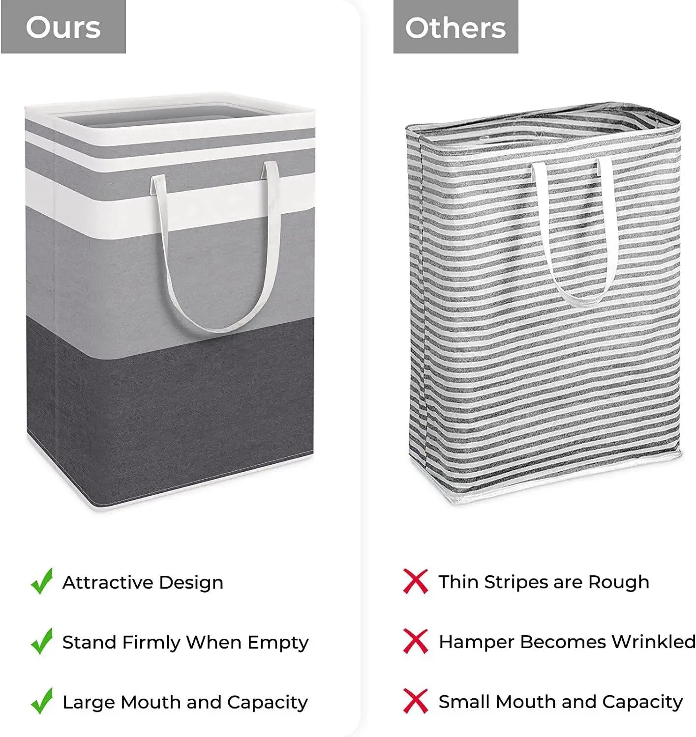 panier à linge pliable en tissu imperméable grande capacité - vue 4 sur 8