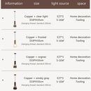 Suspension LED en cuivre au design nordique luxueux