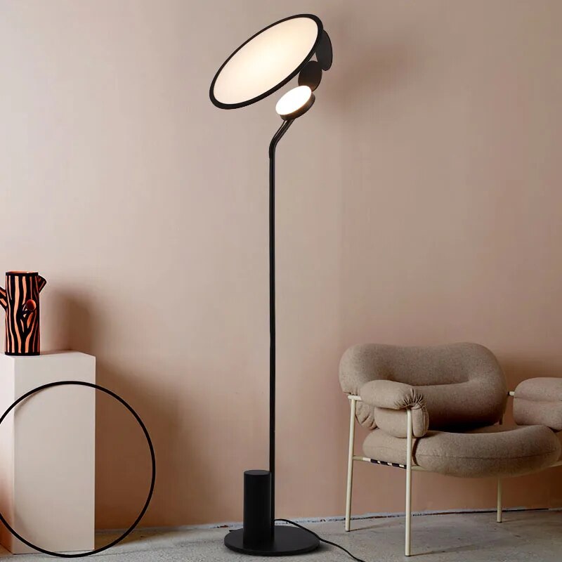 Lampadaire design noir en métal - vue 5 sur 4