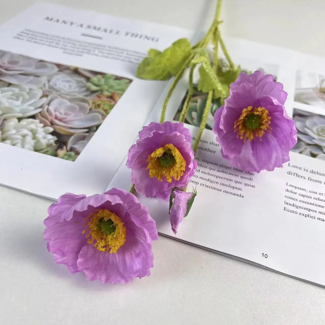 bouquet de fleurs artificielles en soie pour décorations diverses - vue 7 sur 19
