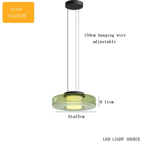 suspension design en verre série levels pour décoration moderne
