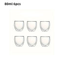 Tasses expresso verre double paroi isolante 80 450ml