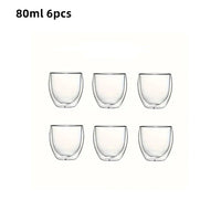 Tasses expresso verre double paroi isolante 80 450ml