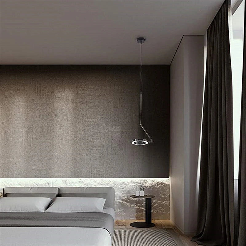 suspension design nordique anneau fer led décorative