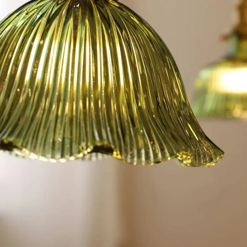 suspension led en verre nordique décoration intérieure moderne - vue 6 sur 8