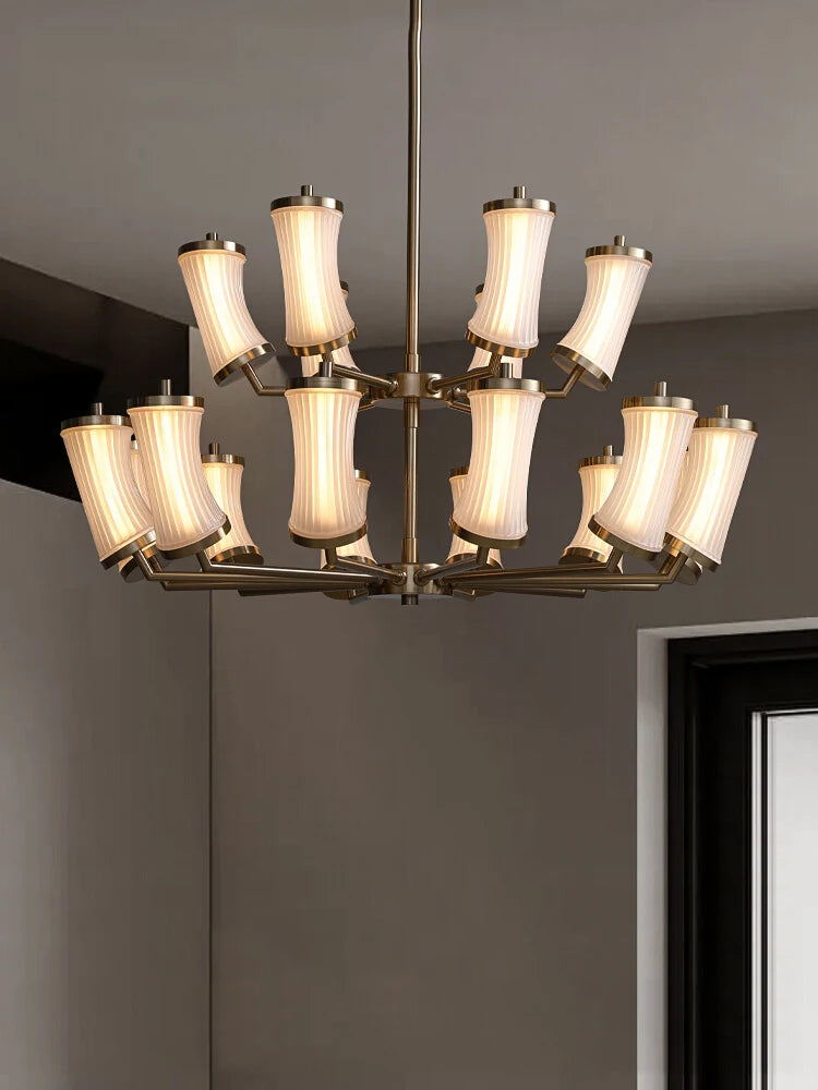 lustre led en verre design moderne de luxe - vue 4 sur 13