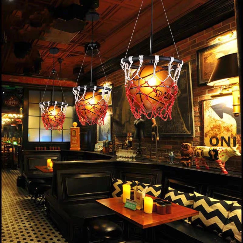 suspension style industriel américain basket-ball football bar café - vue 6 sur 10