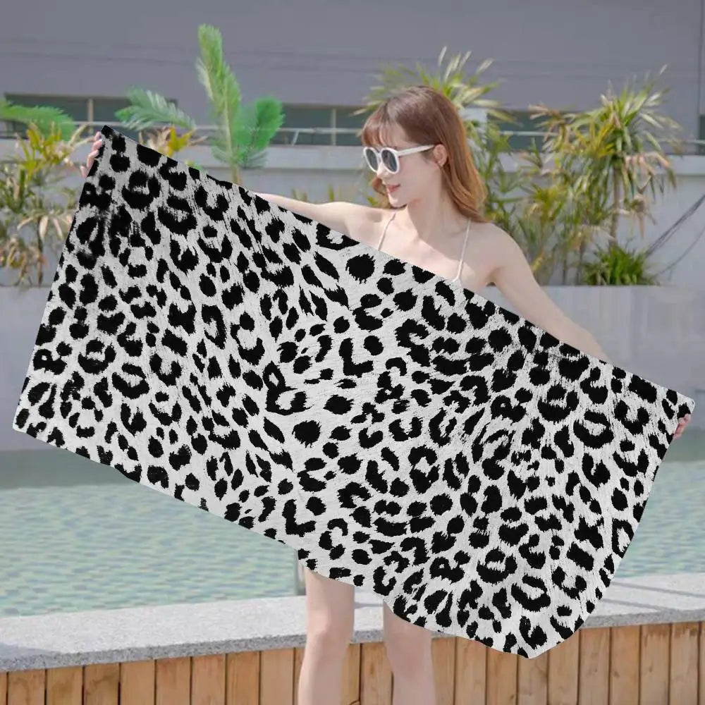 serviette de bain microfibre motifs animal cartoon enfants - vue 7 sur 7
