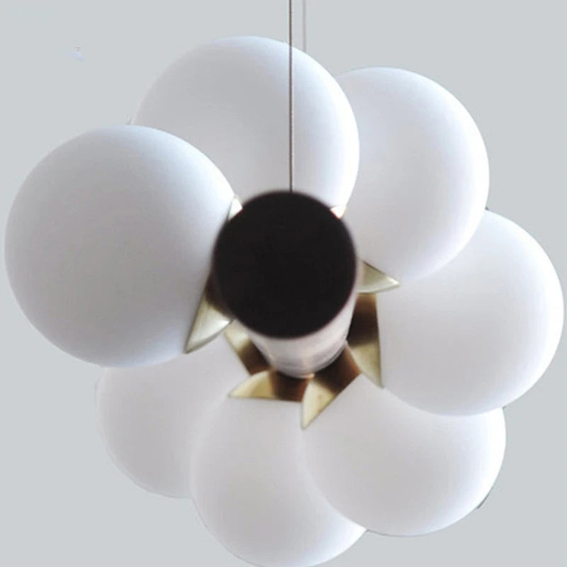 LED longue suspension en bois lumières moderne boule de verre lustre Art Design Luminaire en bois G9 suspension pour éclairage de salle à manger - vue 6 sur 10