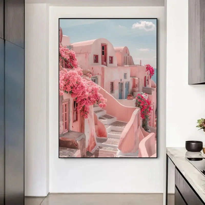 affiches modernes de paysage de voyage en grèce santorin décor mural