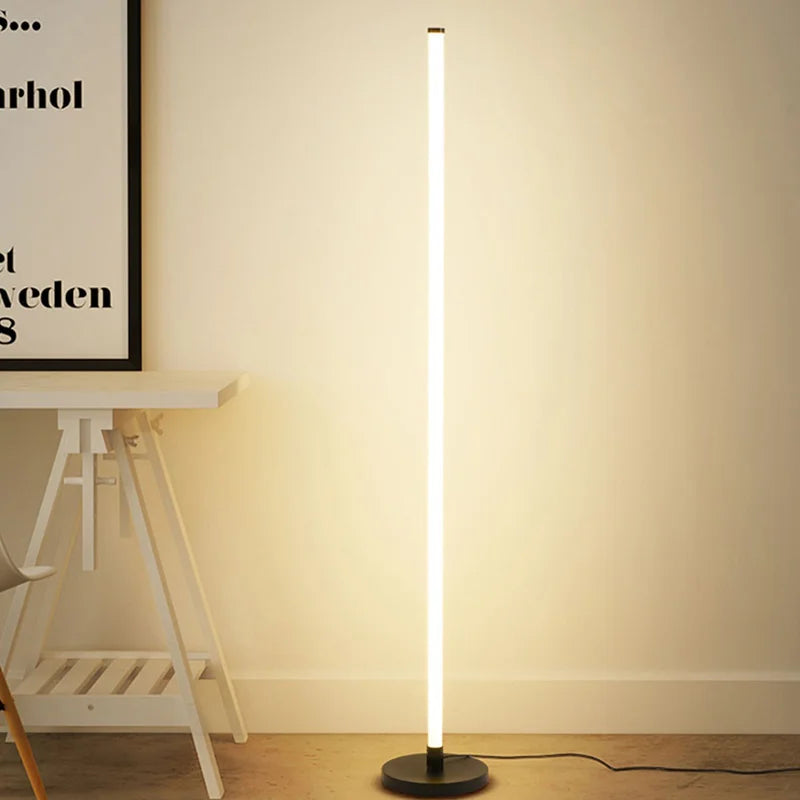 Lampadaire LED moderne longue bande lumineuse chambre salon Luminaire étude éclairage Vertical chambres de chevet décor luminaires Lustre - vue 6 sur 9
