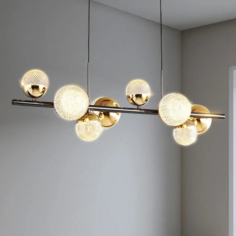 lustre moderne en verre led pour décoration intérieure - vue 6 sur 8