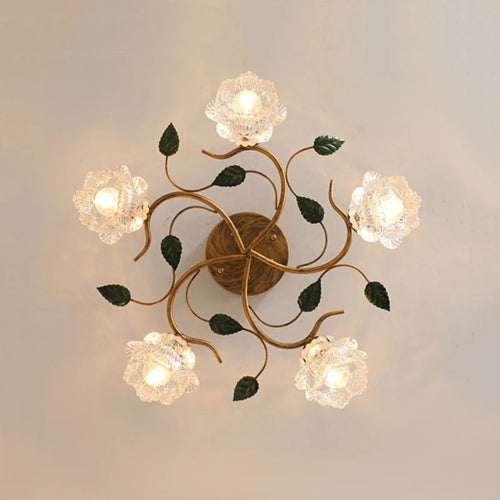plafonnier décoration led à fleur intérieur