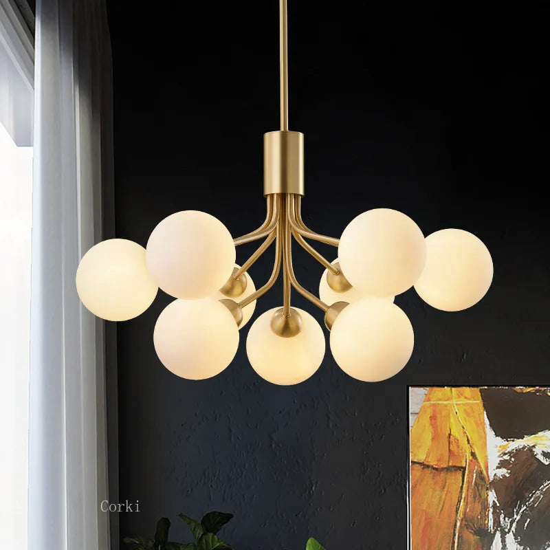 lustre haricot magique en verre éclairage moderne romantique - vue 4 sur 12
