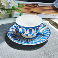 Assiette style européen motif sceau élégant pour thé