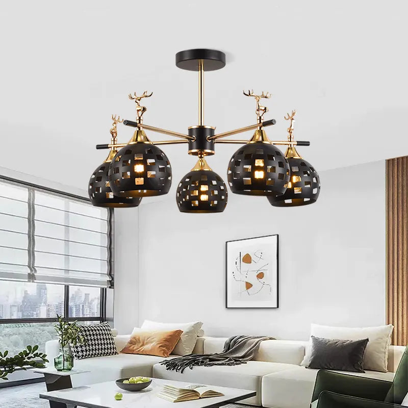 Style scandinave suspension lampe chambre plafonniers salon lampes suspendues cuisine plafond lustre E27 tête de lampe - vue 2 sur 10