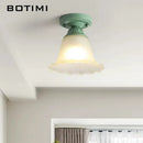 botimi plafonniers campagne verre dépoli métal vert luminaires balcon
