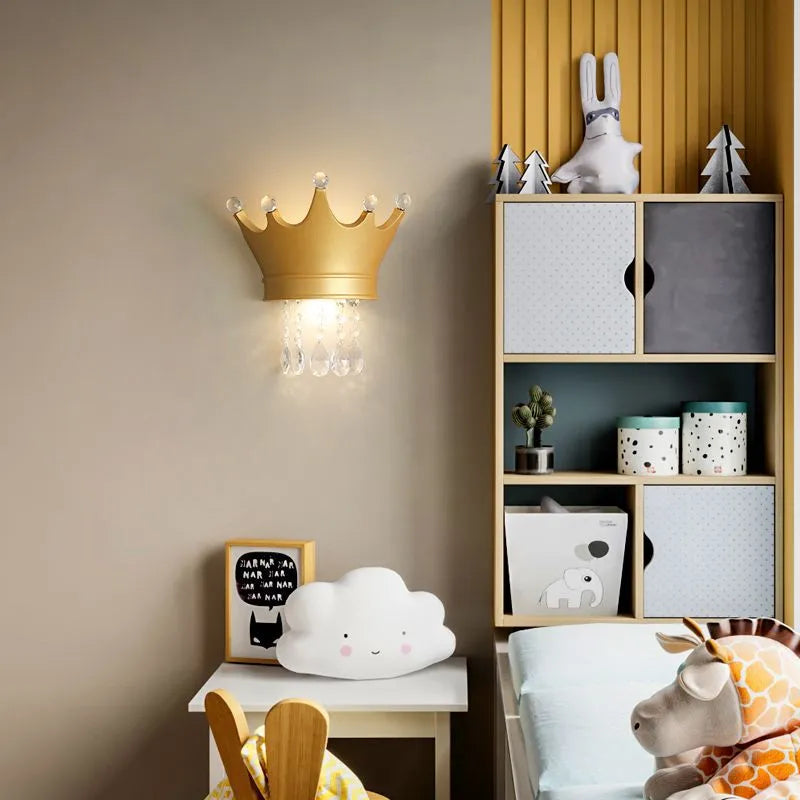Lampe chevet suspension cristal luxe princesse décor murale - vue 5 sur 9