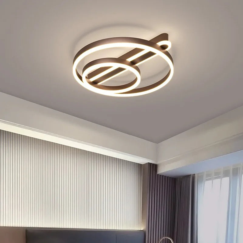 plafonnier led simple acrylique circulaire style nordique - vue 2 sur 10