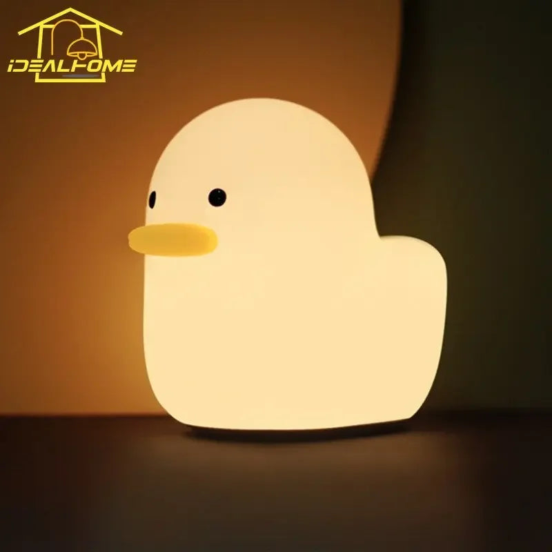 veilleuse silicone canard usb cadeau de noël enfant - vue 2 sur 6