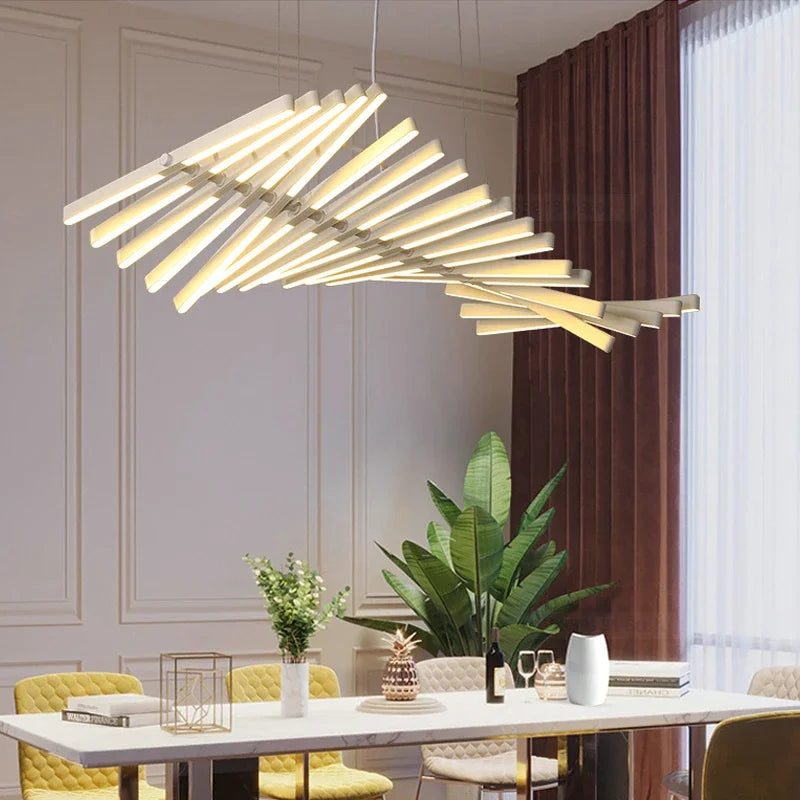 plafonnier led suspendu design nordique moderne éclairage intérieur décoratif - vue 4 sur 14