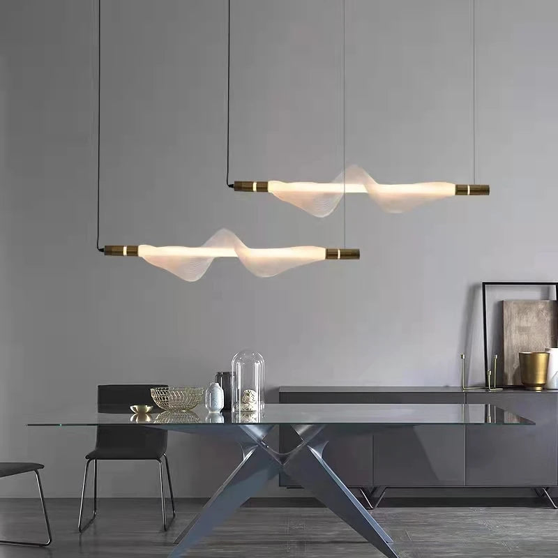 lustre led art déco avec cordon réglable luminaires suspendus - vue 2 sur 22