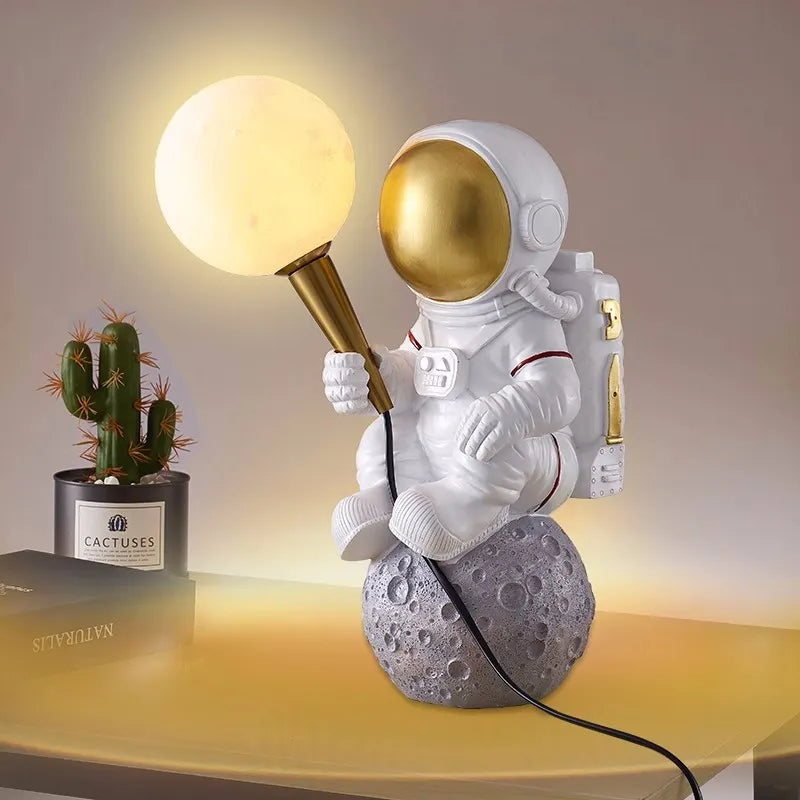Lampe table Astronaute G9 3D Lune Veilleuse Enfant - vue 3 sur 8